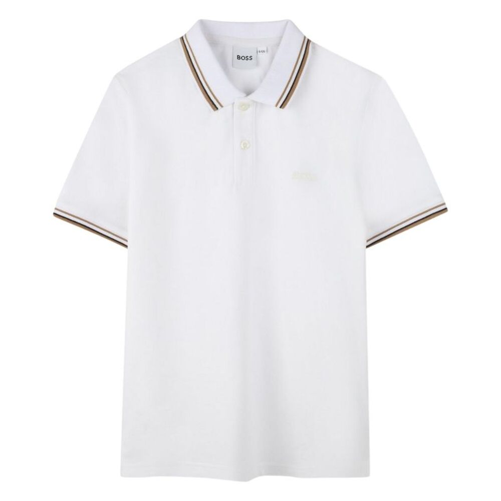 Boss Childrens/Kids Tonal Logo Polo Shirt / White